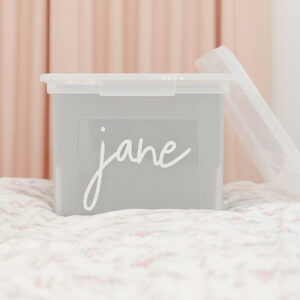 NAME DECAL FOR BOX