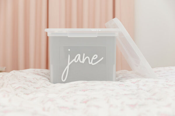 NAME DECAL FOR BOX